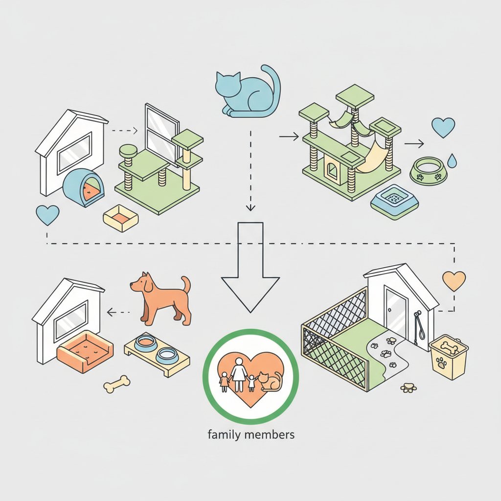 Домашні улюбленці — члени родини: як адаптувати простір під потреби кота чи собаки