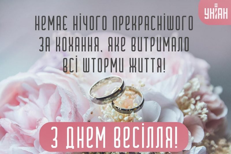 короткі привітання з весіллям