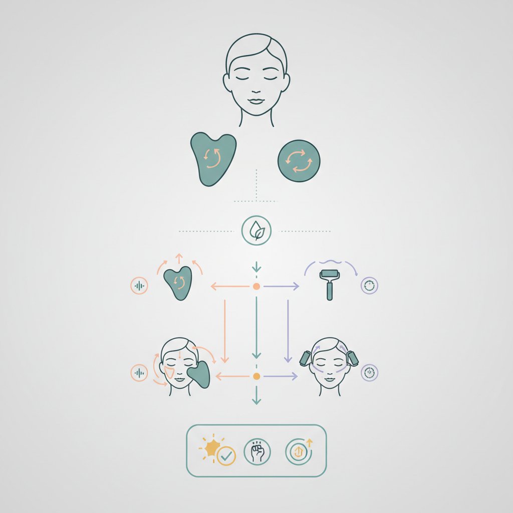 Масаж обличчя вдома: покроковий гайд із використання скребка гуаша та ролерів