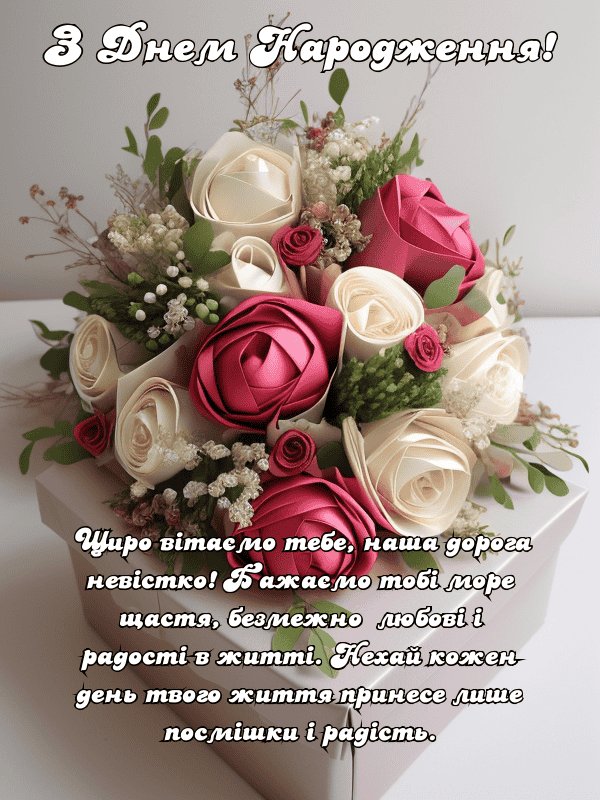 невістка вітання з днем народження невістці від свекрухи