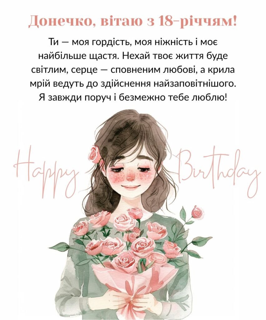 привітання з 18-річчям своїми словами