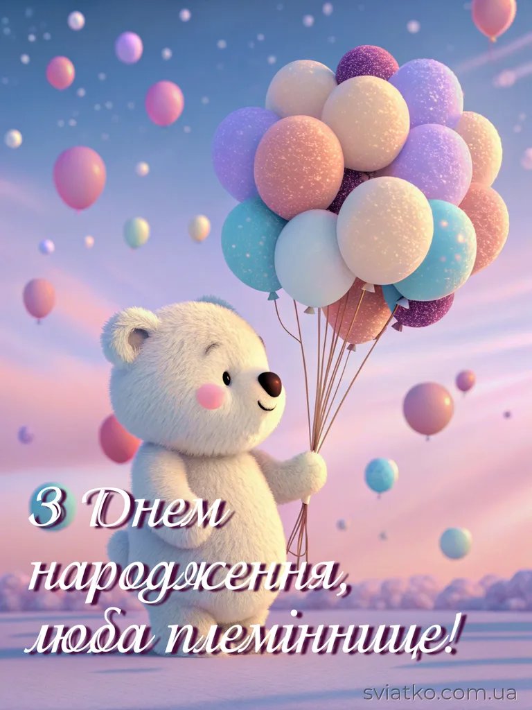 привітання з днем народження племінниці