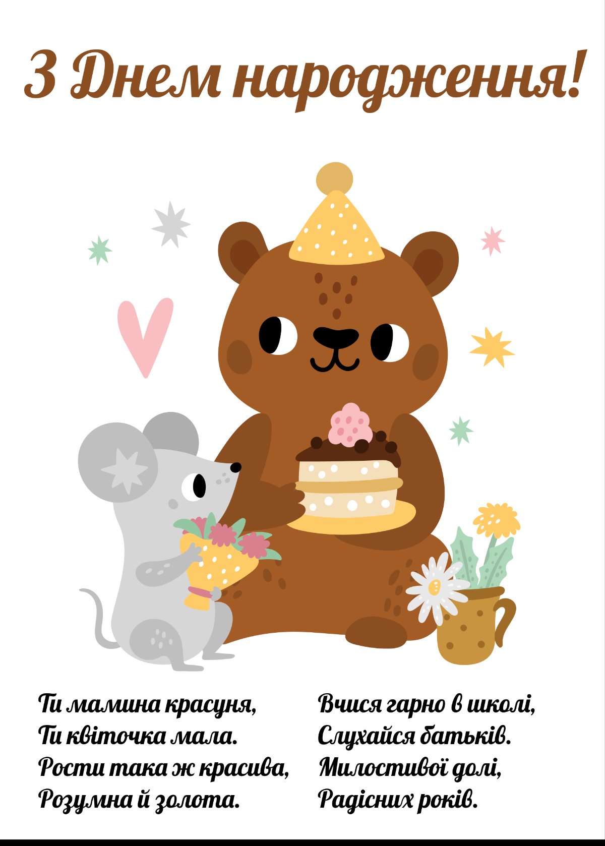 привітання з днем народження племінниці