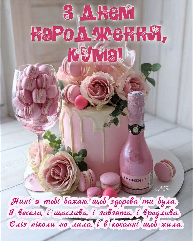 сучасне привітання з днем народження кумі