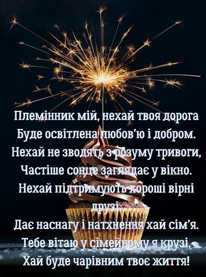 з днем народження племіннику