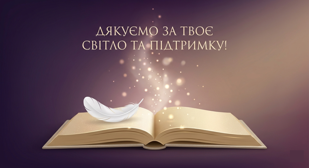 Зворушливе побажання колезі жінці у прозі на фоні відкритої книги та світла.