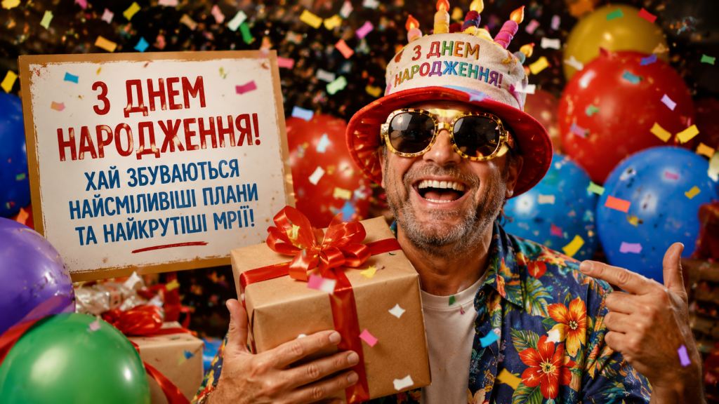 С днем рождения куму - открытки и картинки на украинском-1